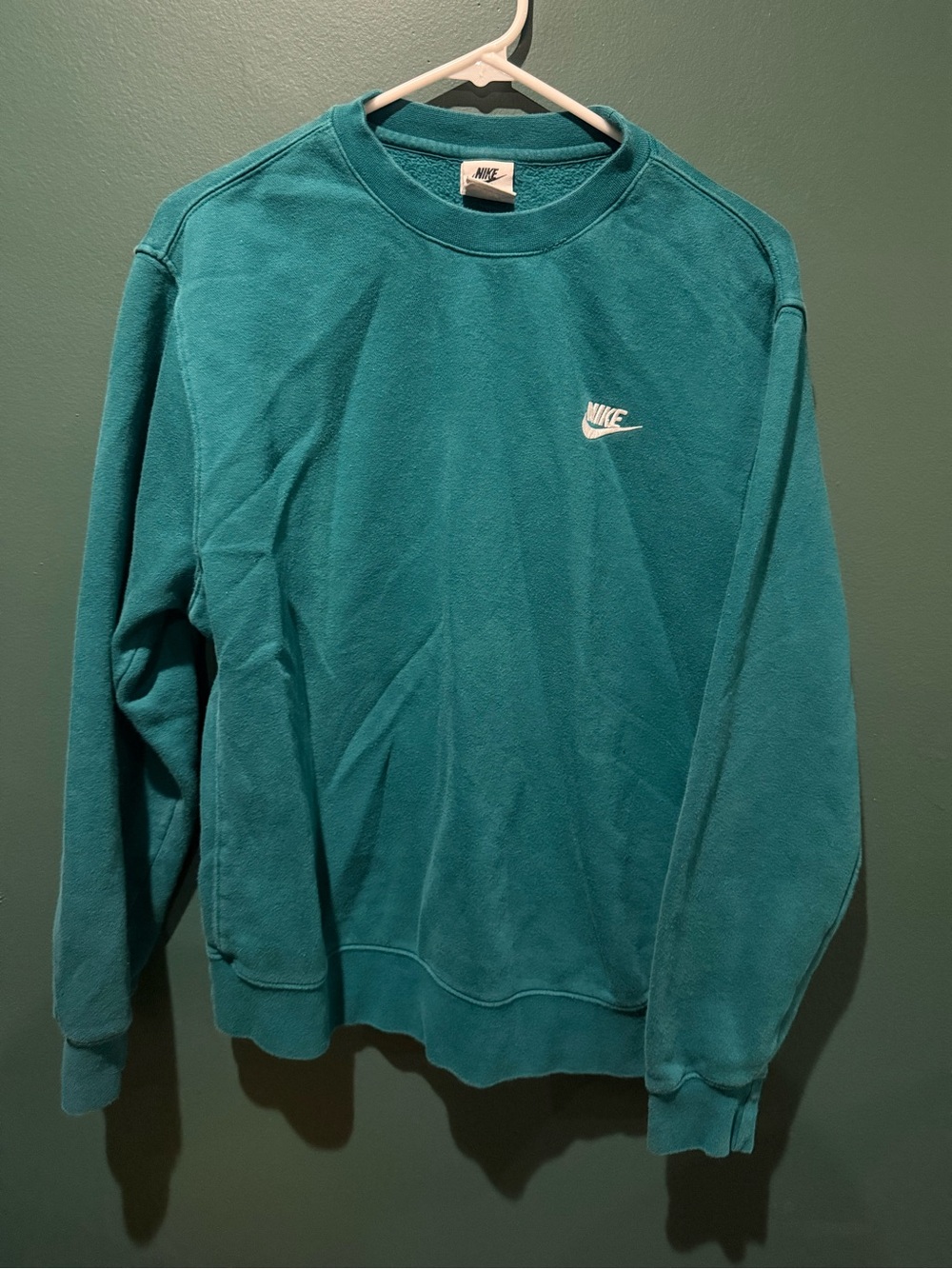 Nike Teal Crewneck Sweatshirt with White Logo